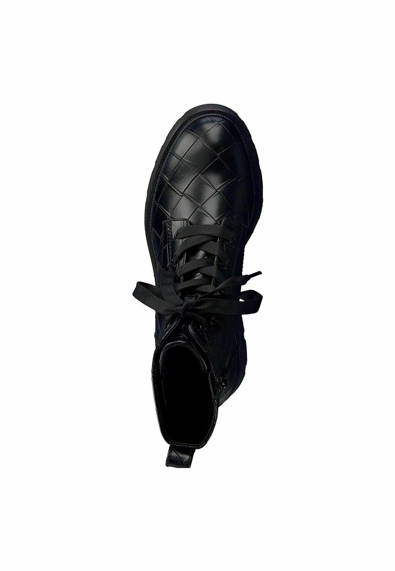 Damen Ankle Boots | Tamaris Plateaustiefelette black struct/anthrazit - IH94073 Damen Ankle Boots | Tamaris Plateaustiefelette black struct/anthrazit - IH94073