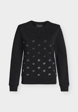 KARL LAGERFELD, RHINESTONE - Φούτερ - black