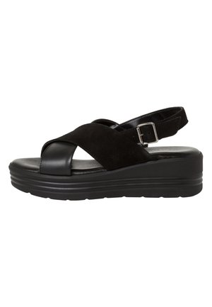 Sandalen met sleehak - black uni