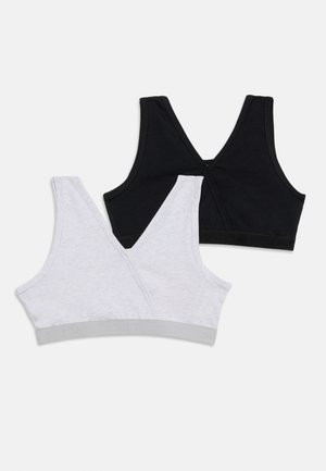 KOGLOLA REVERSIBLE LOGO 2 PACK - Κορσές - super light grey melange/black