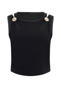 CROP MIT CUT OUTS - Felső - schwarz