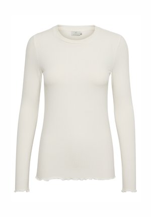 Kaffe KADREW LS T-SHIRT - Maglietta a manica lunga - chalk
