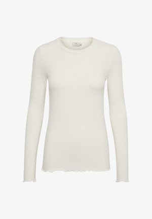 Kaffe KADREW LS T-SHIRT - Maglietta a manica lunga - chalk
