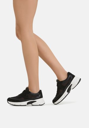 CON CRISTALLI TONO SU TONO - Sneakers basse - black
