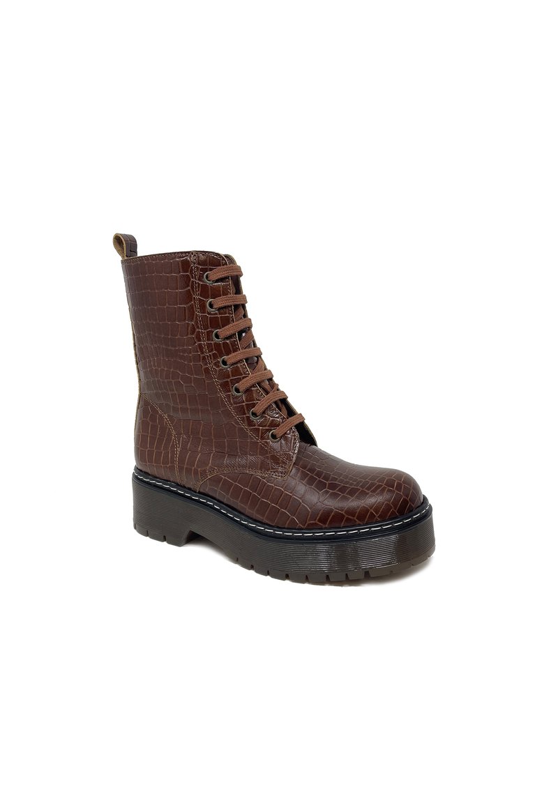 Damen Ankle Boots | HANKS Plateaustiefelette marrón/braun - UW21497 Damen Ankle Boots | HANKS Plateaustiefelette marrón/braun - UW21497