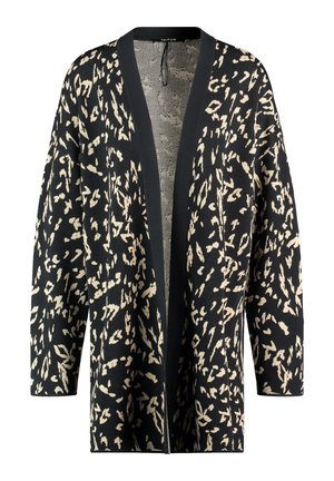Taifun OFFENER LONG - Strickjacke - schwarz gemustert