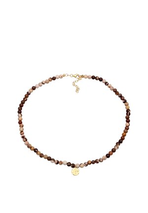 EARTH STONE COIN - Necklace - braun