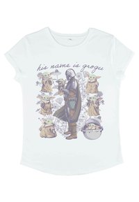 Star Wars STAR WARS: THE MANDALORIAN GROGU FLORAL - T-shirts print - white