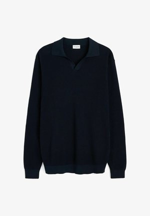 John Henric, COLLAR LONG SLEEVE - Poloshirt - navy blue