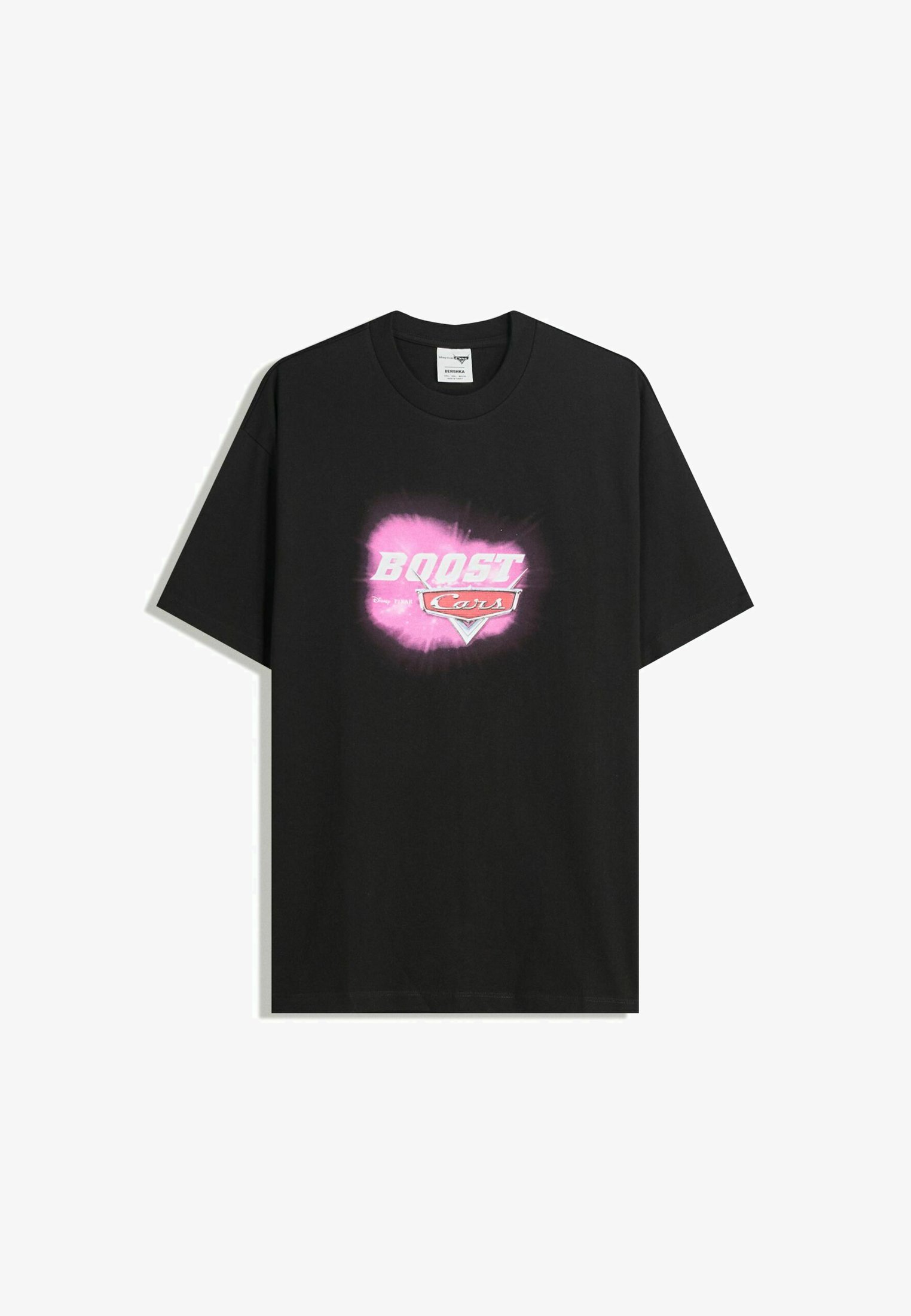 Bershka CARS SHORT SLEEVE Print T-shirt black Zalando