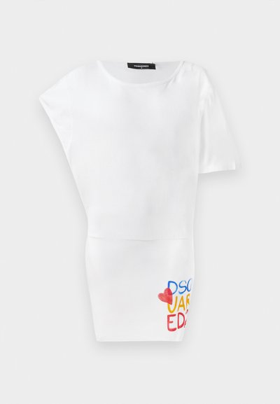 Dsquared2 BREEZY DRESS - Vestito di maglina - white