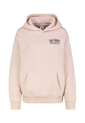 MIT KÄNGURUTASCHE UND BLUMENPRINT - Hoodie - rosa