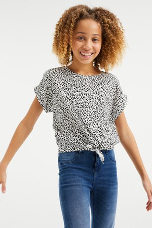 MET DESSIN EN KNOOPDETAIL - Blouse - all-over print