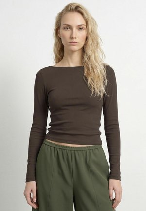 HYPEDROP, LONG-SLEEVED T-SHIRT HDOLI - T-shirt à manches longues - chocolate brown
