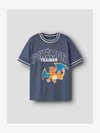 Nyomott mintás póló - vintage indigo