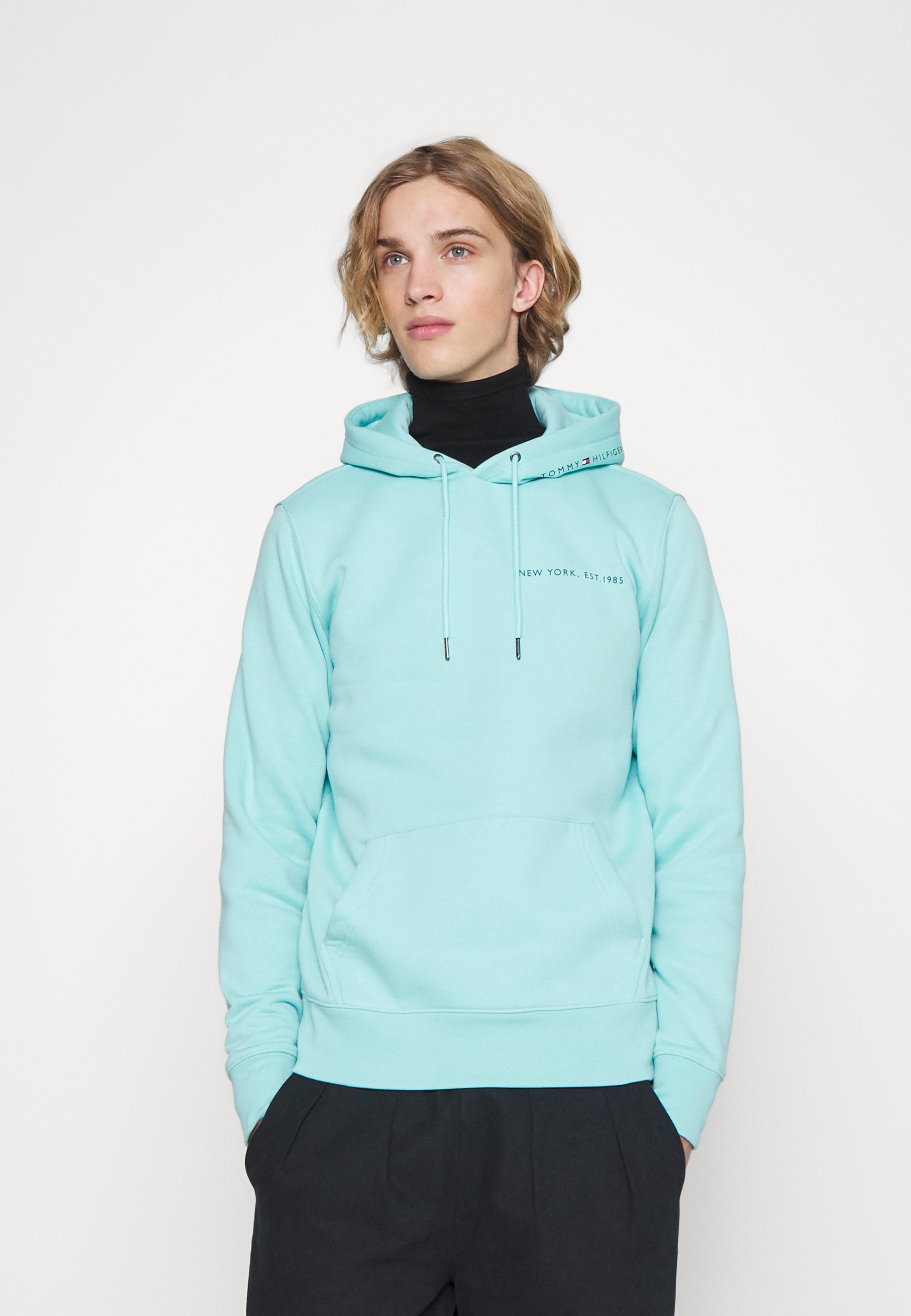 tommy hilfiger teal hoodie
