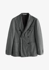 REGULAR FIT - DOUBLE BREASTED CHECK - Blazer jacket - grey