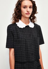 adL ROUND COLLOR PUCKET DETAILED - Shirt dress - plaid anthracite