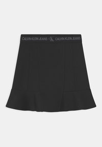 Calvin Klein Jeans PUNTO LOGO TAPE SKIRT - Minigonna - black