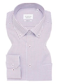 Wit- en roodgeruit overhemd met lange mouwen, comfortabele pasvorm, button-down kraag, met een zakje en een merklabel in de nek.