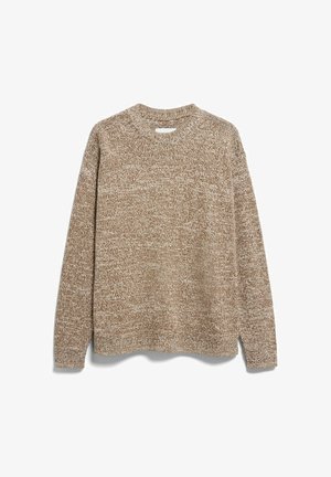 ARMEDANGELS, CREWNECK MOULINE - Pullover - amberwood-oatmilk
