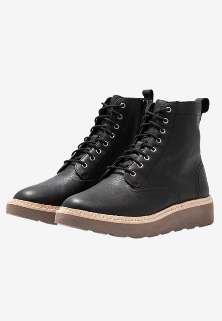 clarks trace pine leather lace up ankle boots