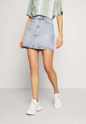 ONLROSE LIFE ASHAPE SKIRT - Gonna di jeans - light blue denim