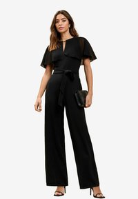 Lipsy PETITE FIT - CAPE SLEEVE KEYHOLE - Kezeslábas - black