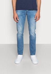 G-Star - 3301 SLIM FIT - Liibuvad teksad - authentic faded blue Väikepilt 1