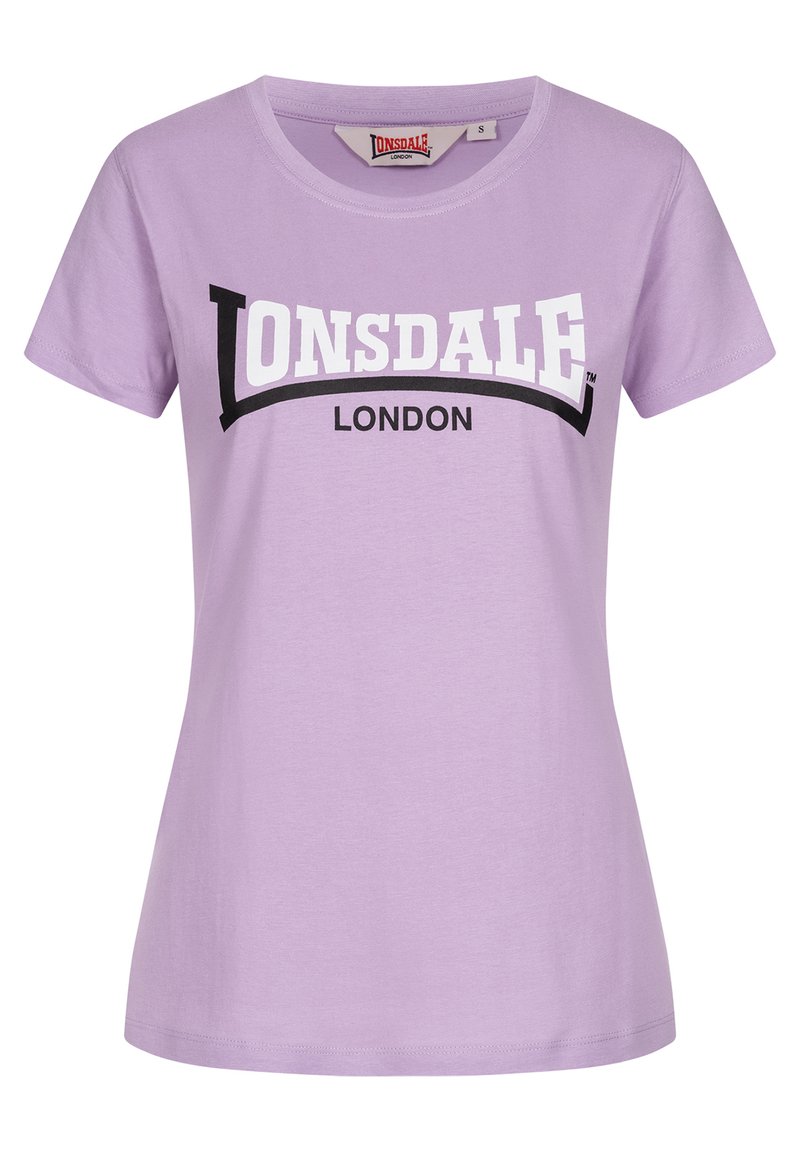 Lonsdale T-shirt print donkerroze