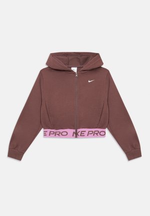 Športna jopa s kapuco na zadrgo - tattoo/light magenta/white