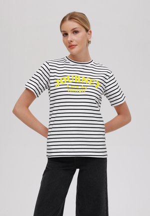 Print T-shirt - off white/black