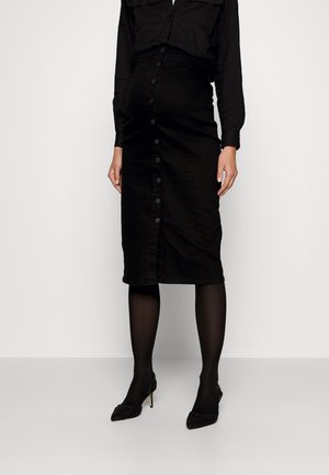 Pencil skirt - black denim