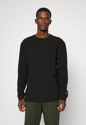 WAFFLE SNIT - Maglietta a manica lunga - black