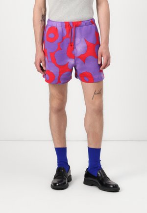 MIKSAUS AKVARELLI UNIKKO UNISEX - Shorts - red/lilac