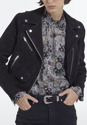 Lederjacke - black