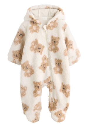 Next REGULAR FIT - BEAR ALL OVER PRINT BORG  - Tuta jumpsuit - natural