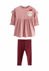 LONG SLEEVE CHRISTMAS WITH - REGULAR FIT SET - Leggingsit - red