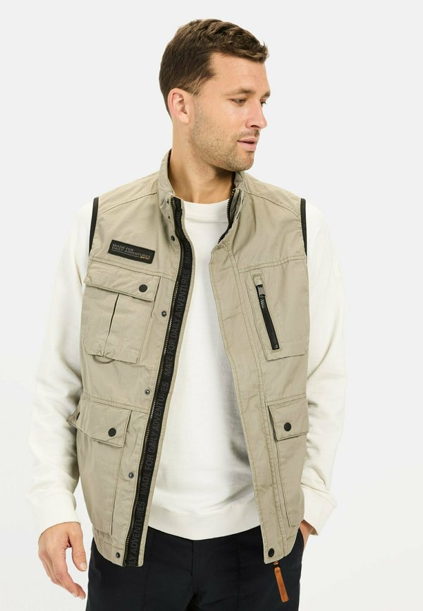 MIT STEHKRAGN - Weste - khaki