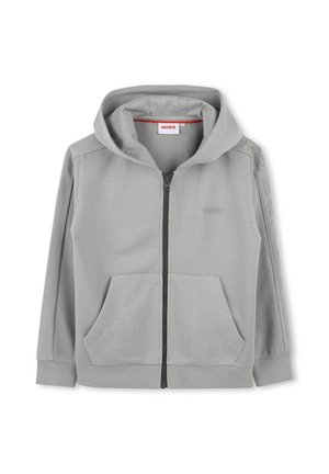 HUGO Kids À CAPUCHE - Sweat zippé - ultimate gray