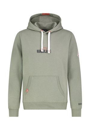MIT WANDERPRINT - Kapuzenpullover - middle green