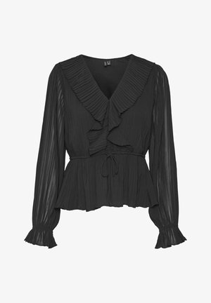 Vero Moda VMDORA FRILL PLEAT - Blouse - black