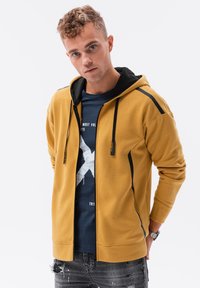 Ombre Felpa con zip - mustard