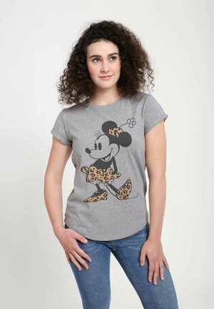 Disney MICKEY & FRIENDS LEOPARD MOUSE - T-Shirt print - melange grey