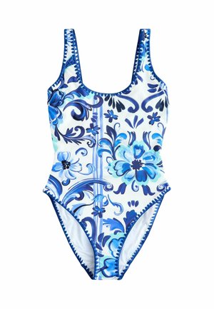 DD+ WIRED TUMMY CONTROL  - Badedragt - blue white floral
