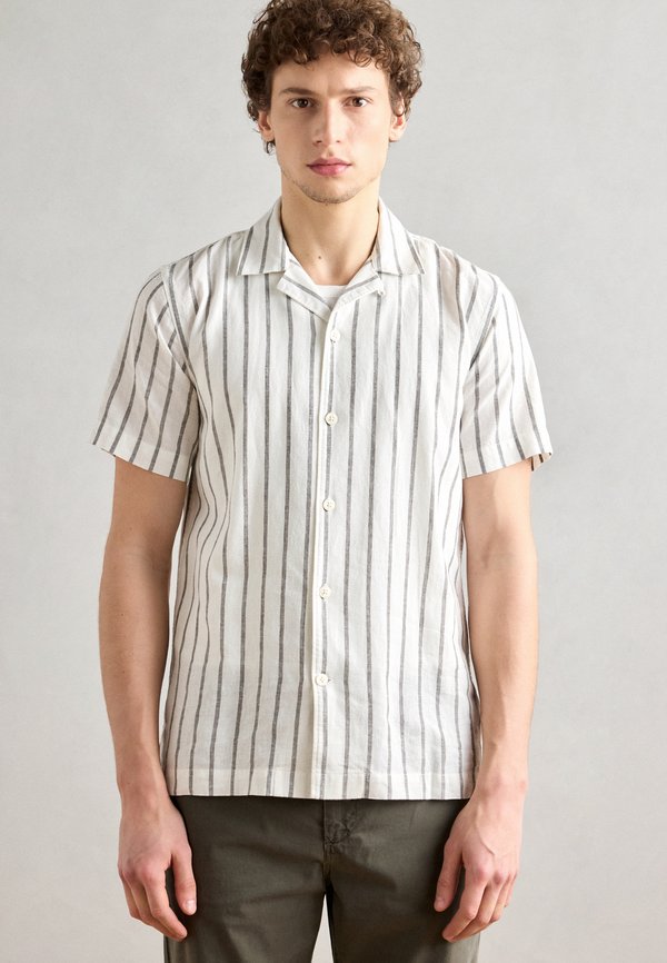 STRIPED SHIRT - Shirt - dark khaki