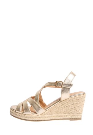 Friends Like These, WIDE FIT - MULTI STRAP MID - Plateausandaler - gold