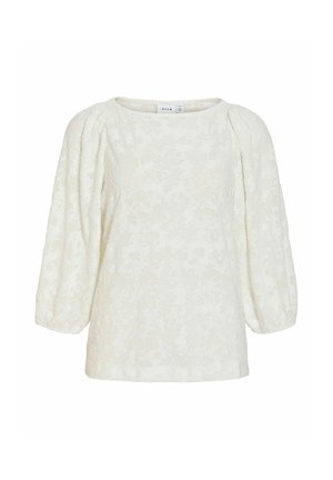 VILA, 3/4 SLEEVED TOP VICAPERA BOATNECK - Blouse - snow white