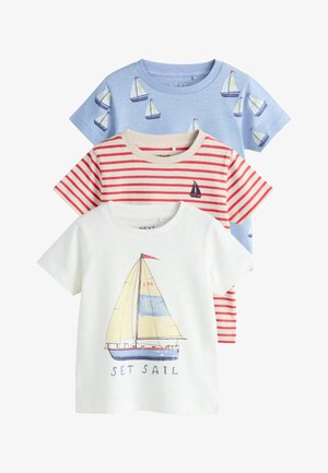 Next, REGULAR FIT - SHORT SLEEVE ALL OVER GRAPHIC PRINT 3 PACK - Print T-shirt - blue boat