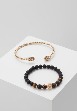 LION BANGLE AND BEADS - Armband - gold-coloured/black